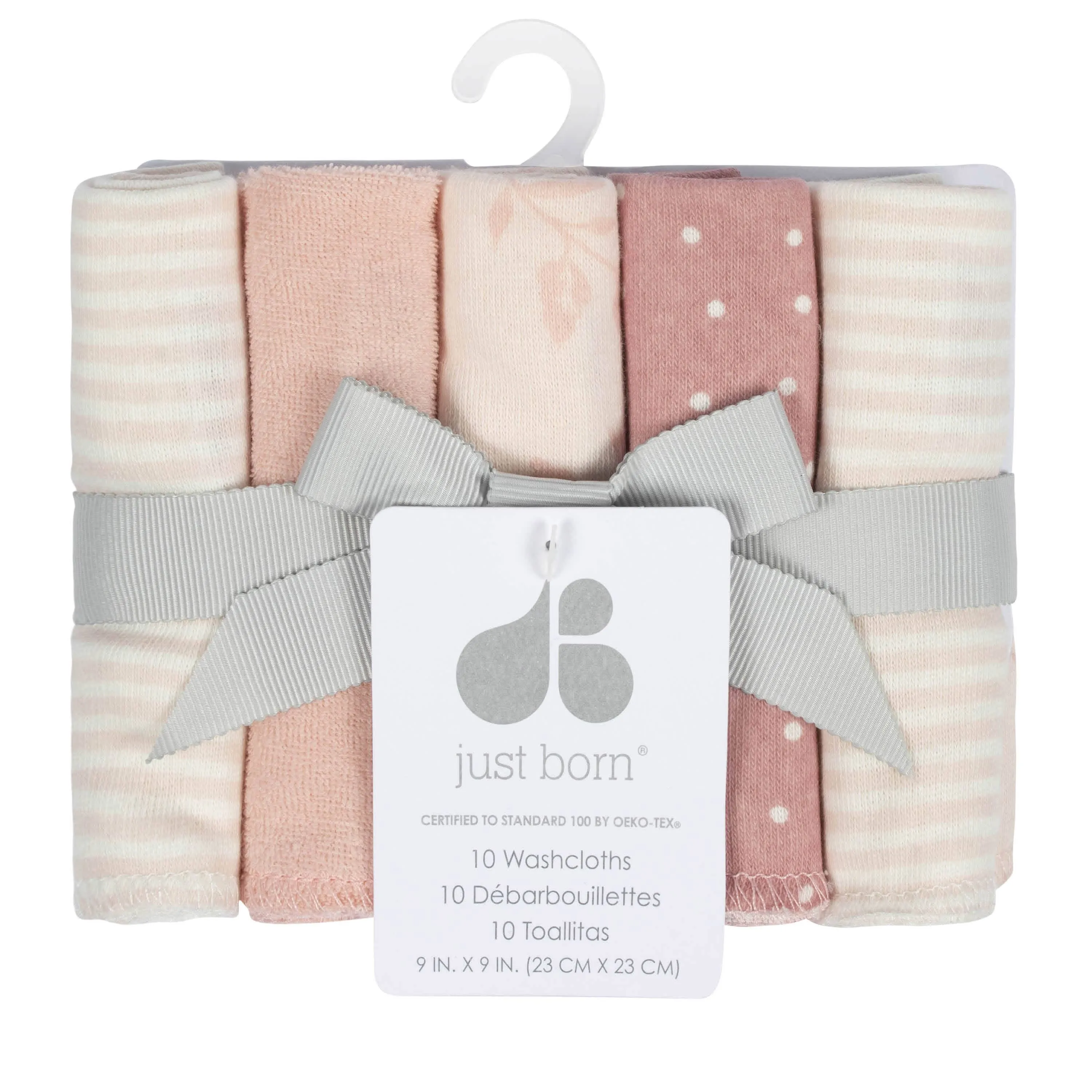 10-Pack Baby Girls Vintage Floral Washcloths