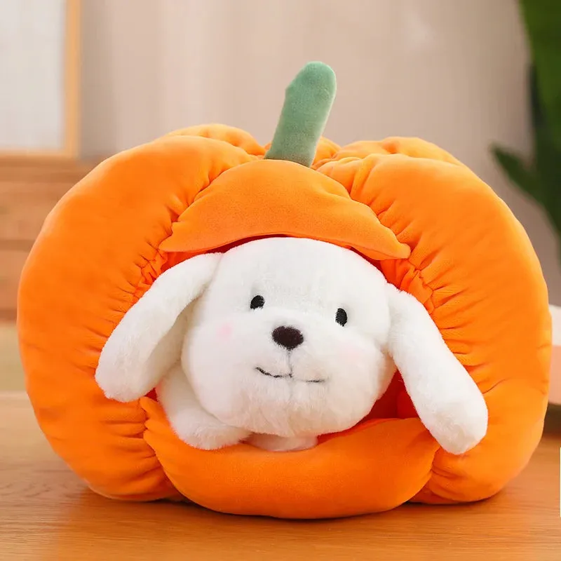 1Pc 23/30cm Creative Pumpkin Nest Plush Toy Kawaii Cat Dog's Nests Stuffed Soft Funny Toy for Children Girls Accompany Gift