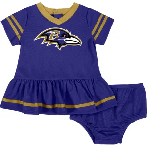 2-Piece Baby Girls Ravens Dress & Diaper Cover Set