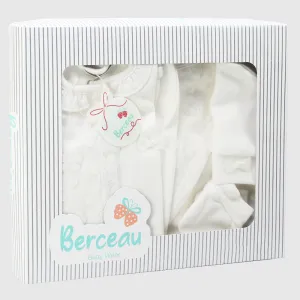 4-Piece White Baby Layette Set