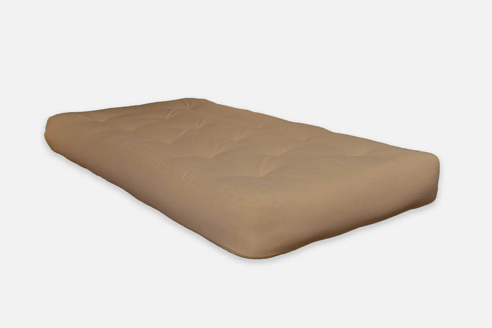 6" Khaki Tan Single Foam Futon Mattress, Queen Size Mattress Sleep Supportive & Pressure Relief, 80" x 60"