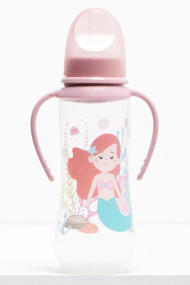 Abc Mermaid Bottle With Handle Pink 250Ml