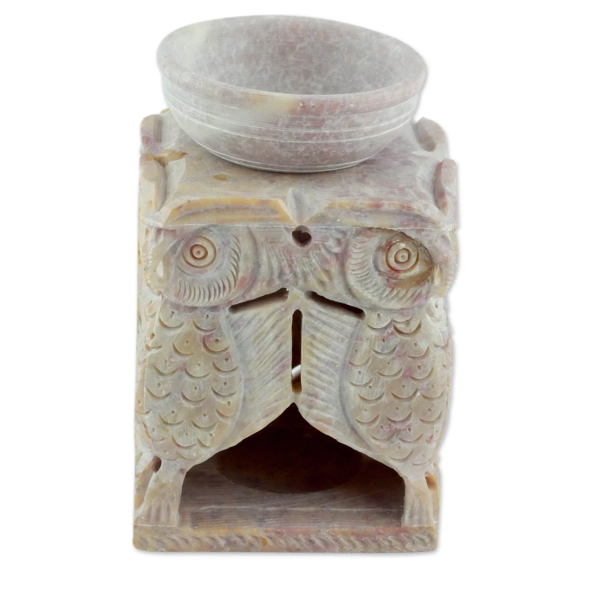 Agra Owls Soapstone Oil Warmer