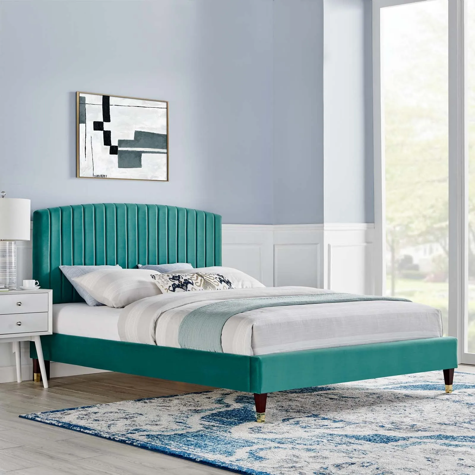 Alessi Performance Velvet Platform Bed by Modway