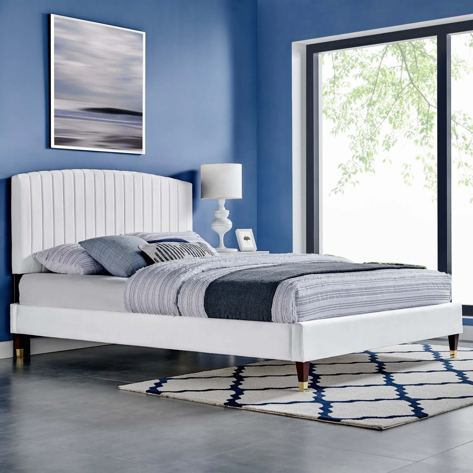 Alessi Performance Velvet Platform Bed by Modway