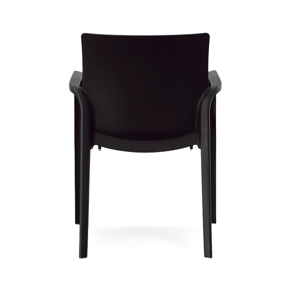 ALISSA STACKABLE ARM CHAIR, BLACK