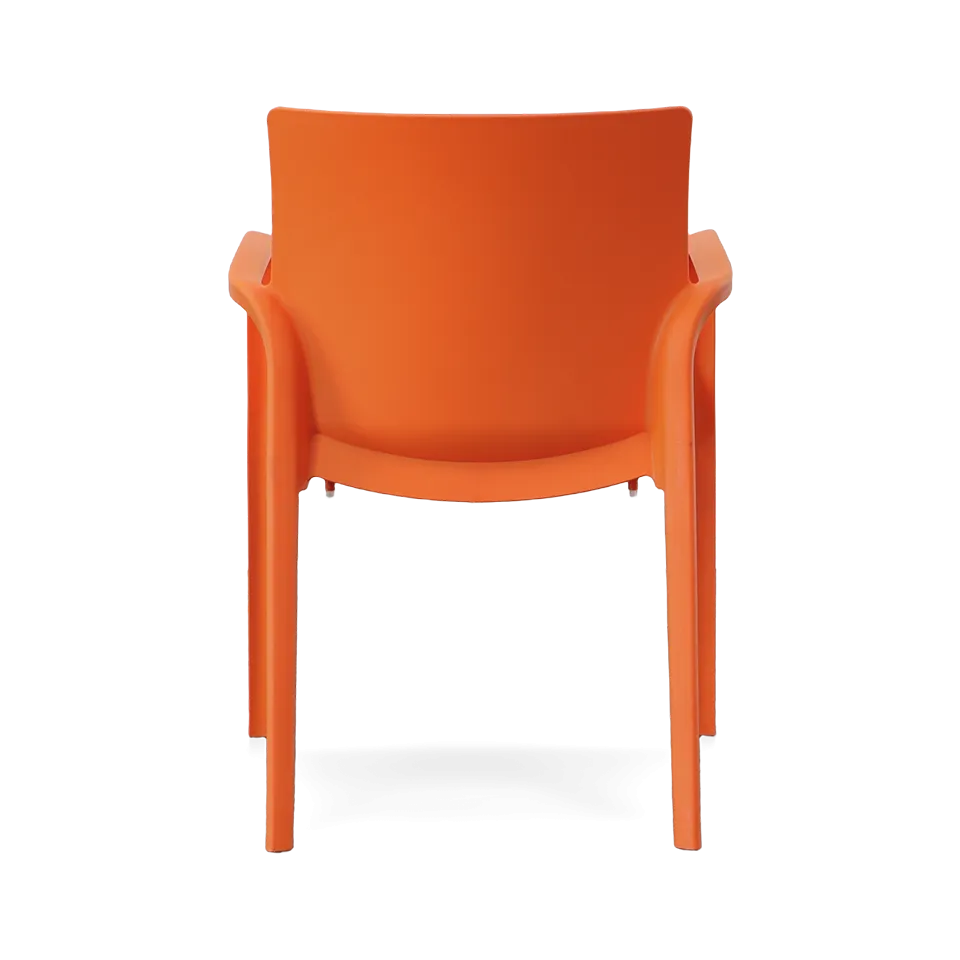 ALISSA STACKABLE ARM CHAIR, ORANGE