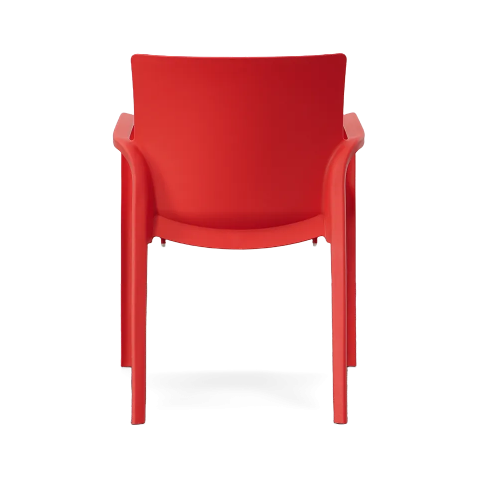 ALISSA STACKABLE ARM CHAIR, RED