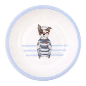 All 4 Ella Melamine Bowl - Dog Blue