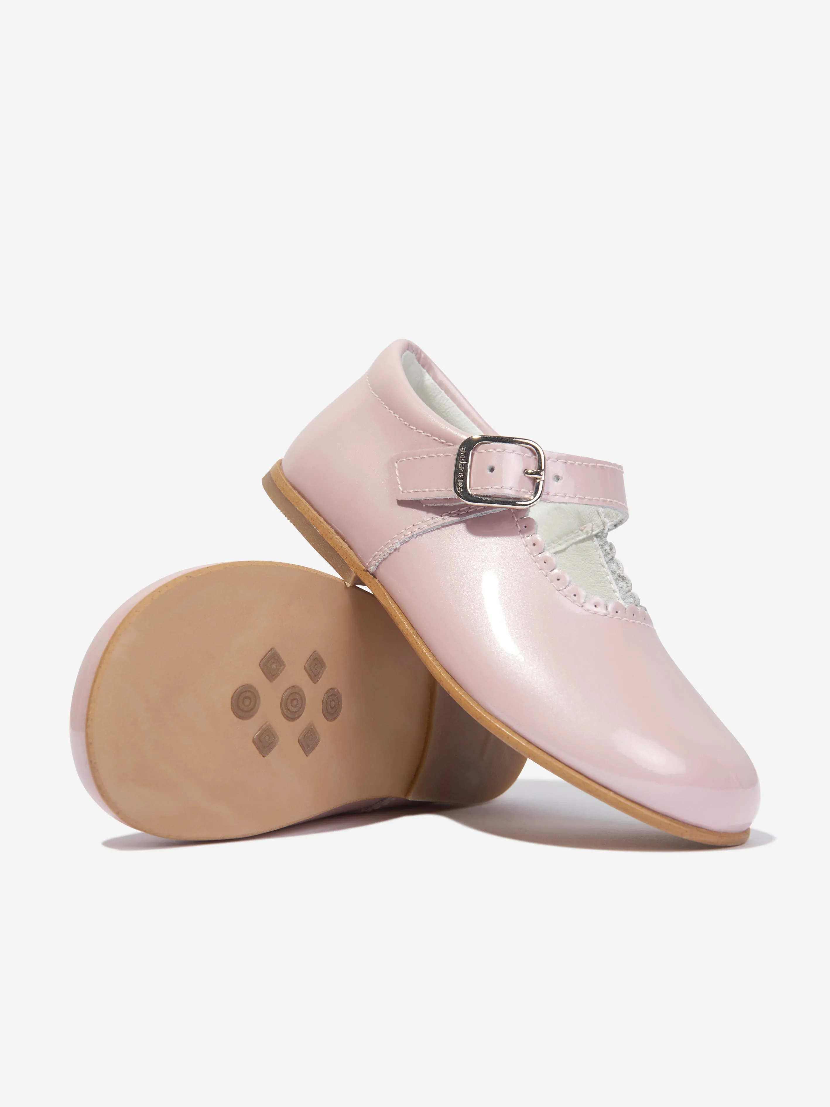 Andanines Girls Patent Leather Mary Jane Shoes in Pink