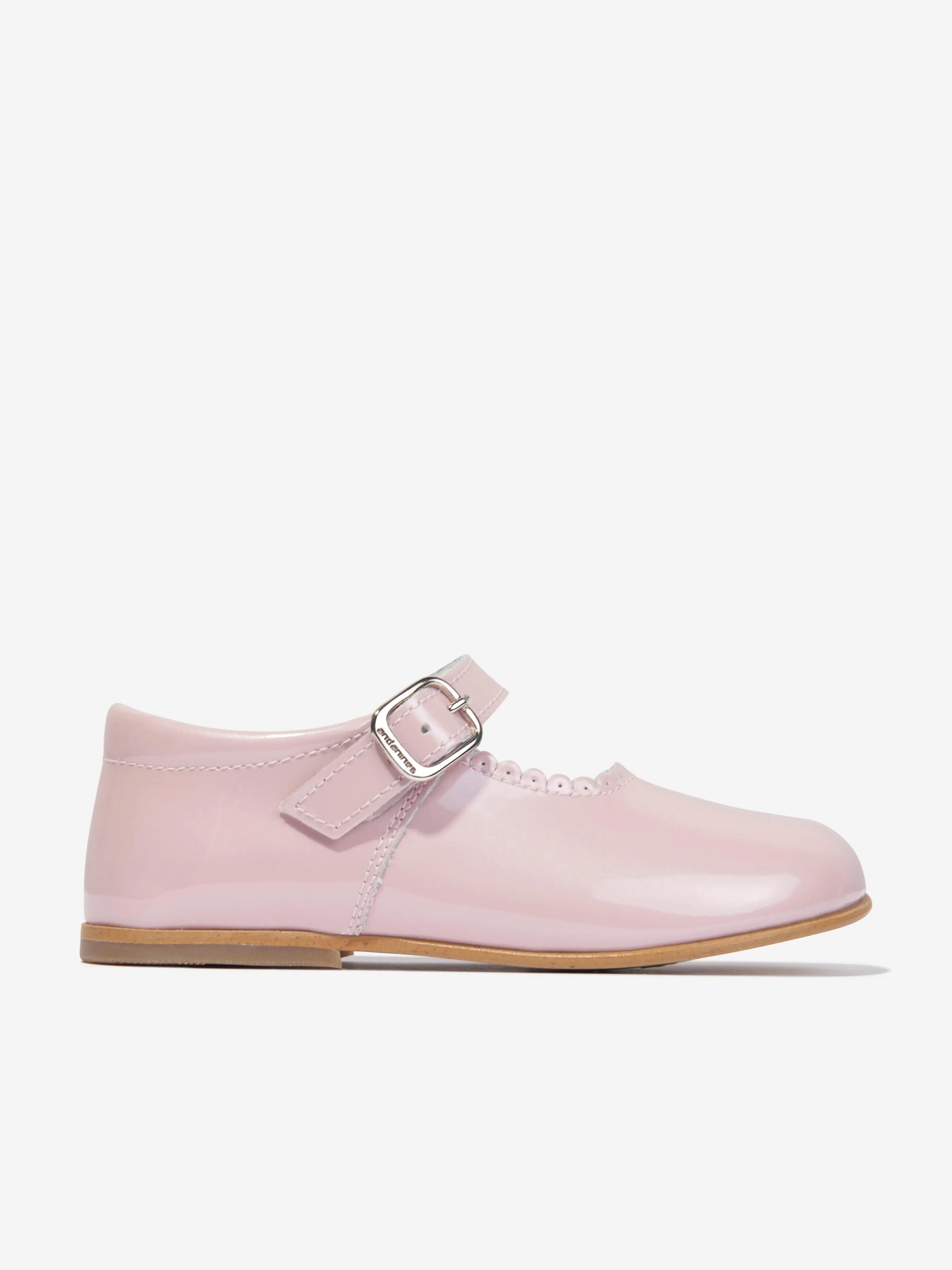 Andanines Girls Patent Leather Mary Jane Shoes in Pink