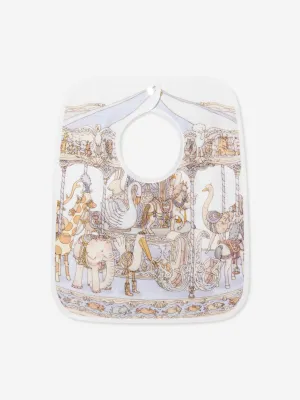 Atelier Choux Baby Boys Carousel Large Bib in Blue