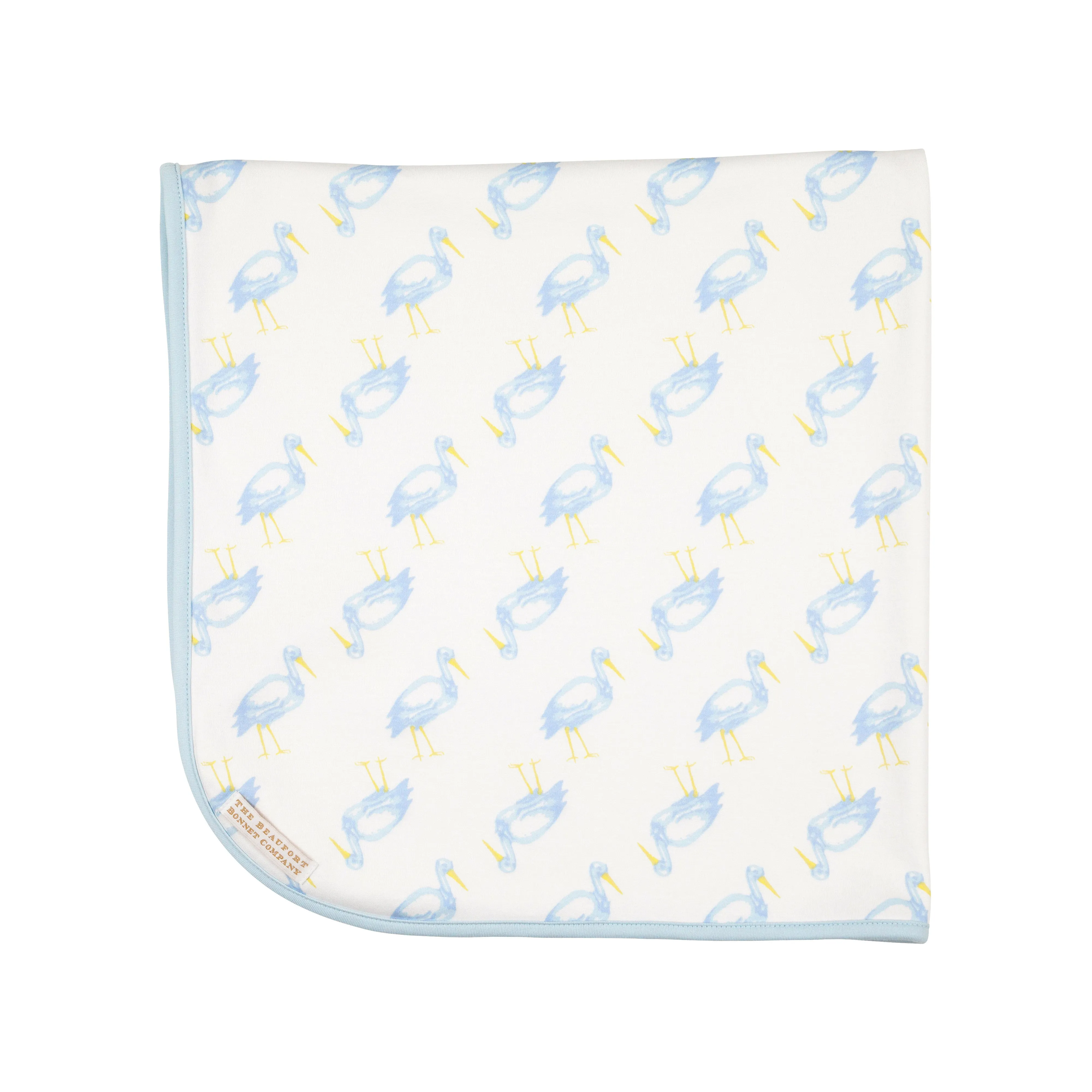 Baby Buggy Blanket - Sir Proper Stork with Buckhead Blue