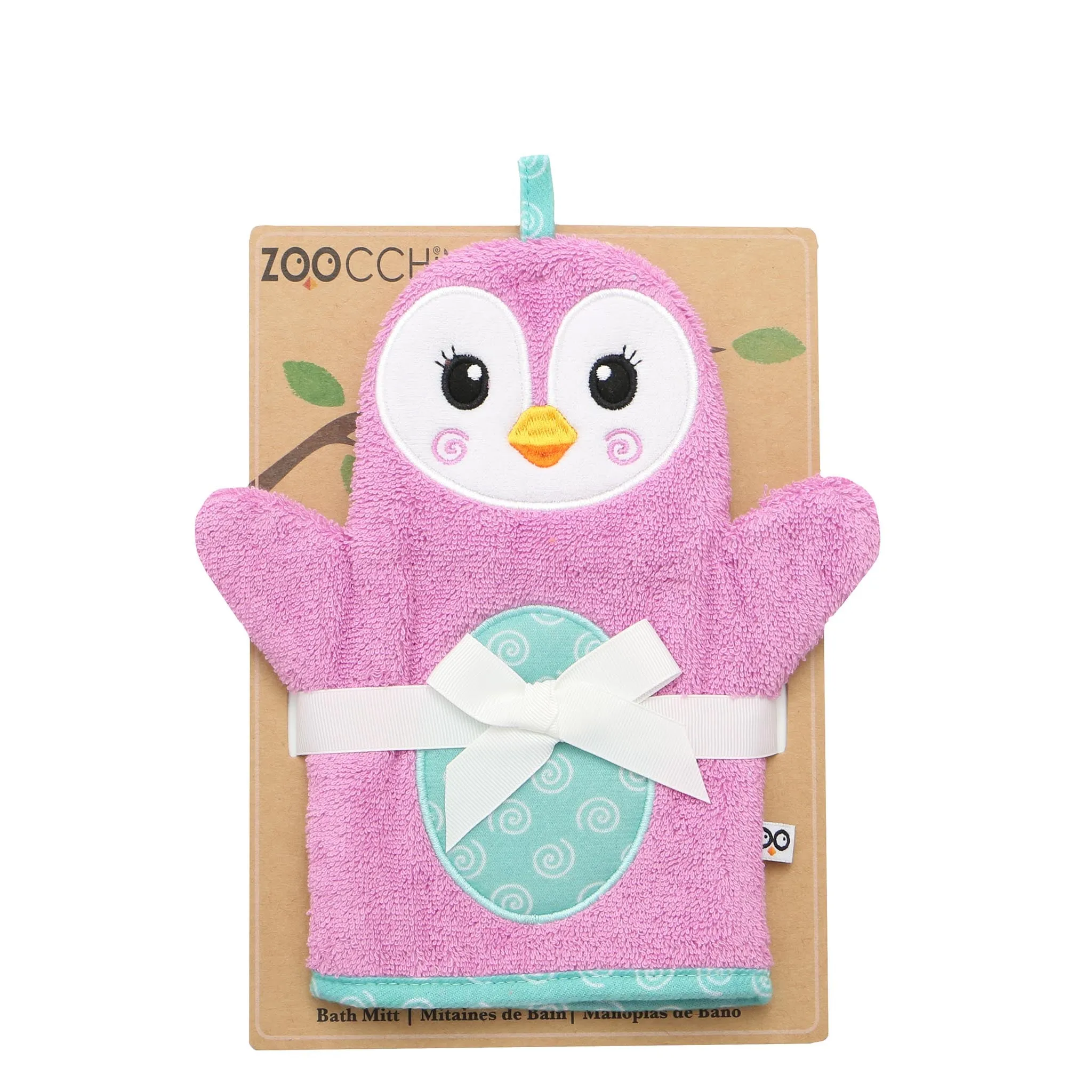 Baby Snow Terry Bath Mitt - Penny the Penguin