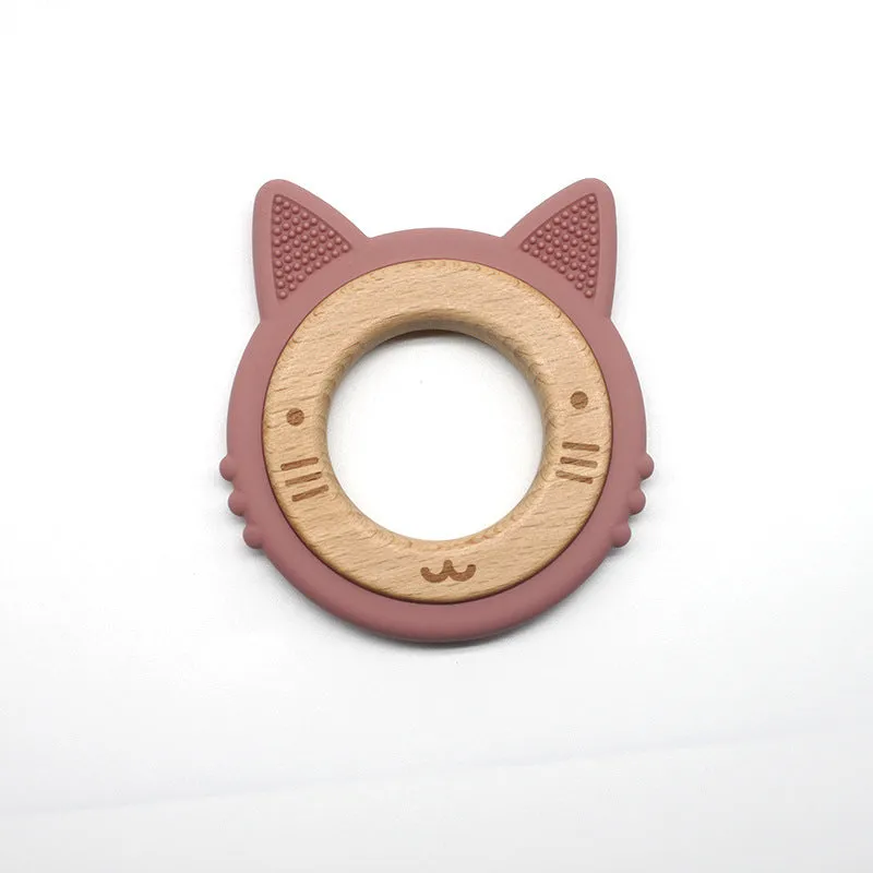 Baby Teether - Cat Design (Wooden)