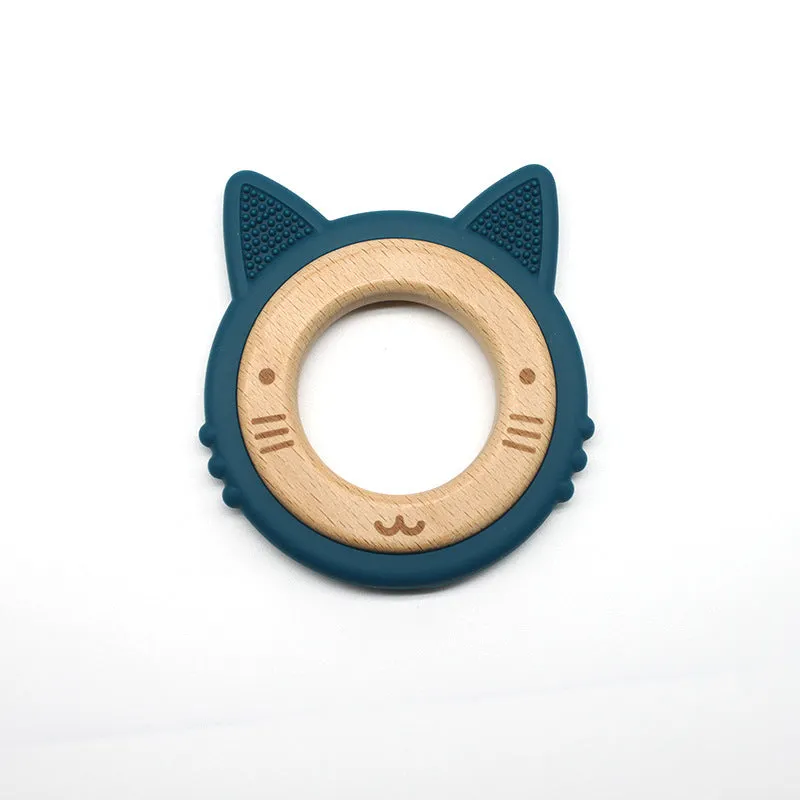 Baby Teether - Cat Design (Wooden)