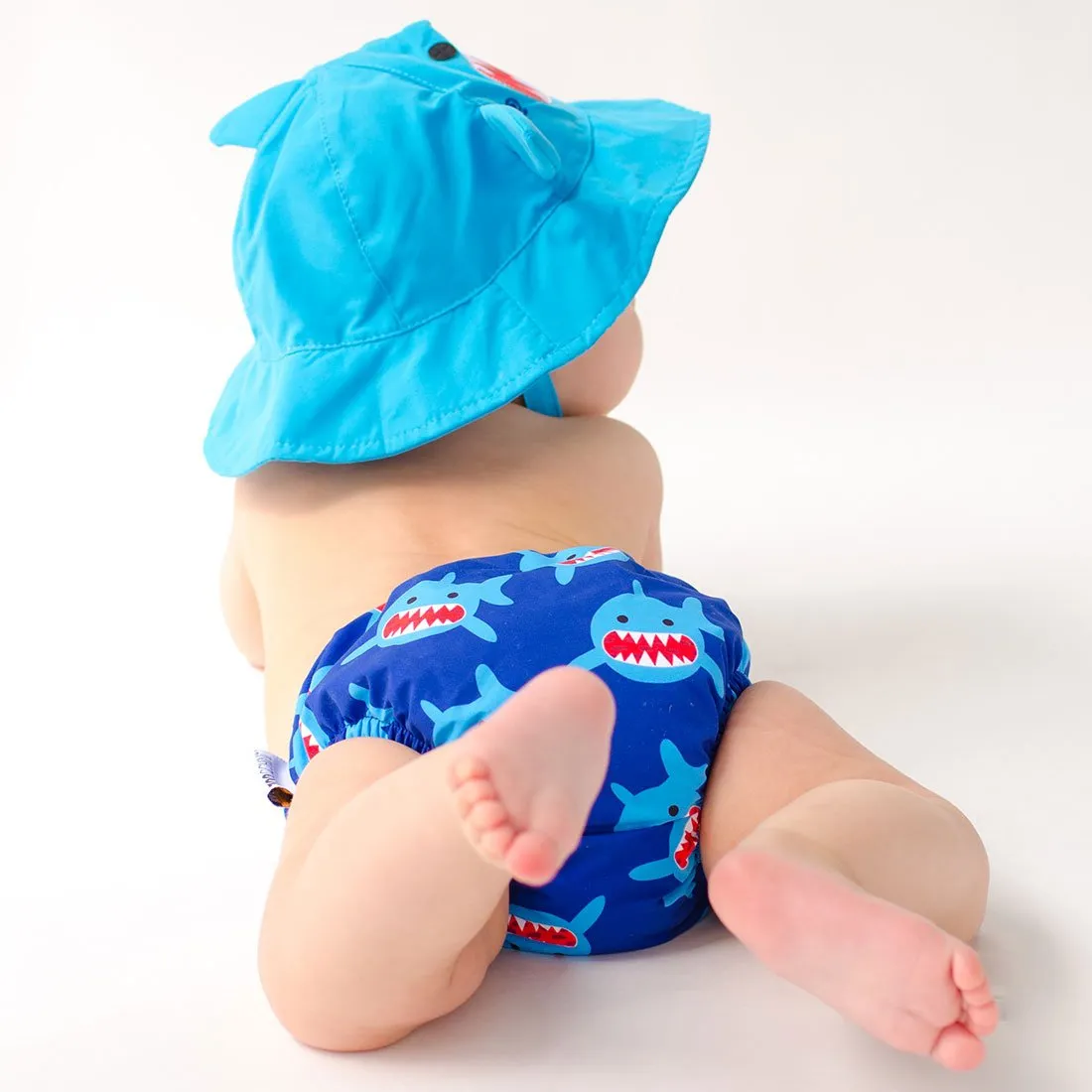 Baby/Toddler Swim Diaper & Sun Hat Set - Sherman the Shark