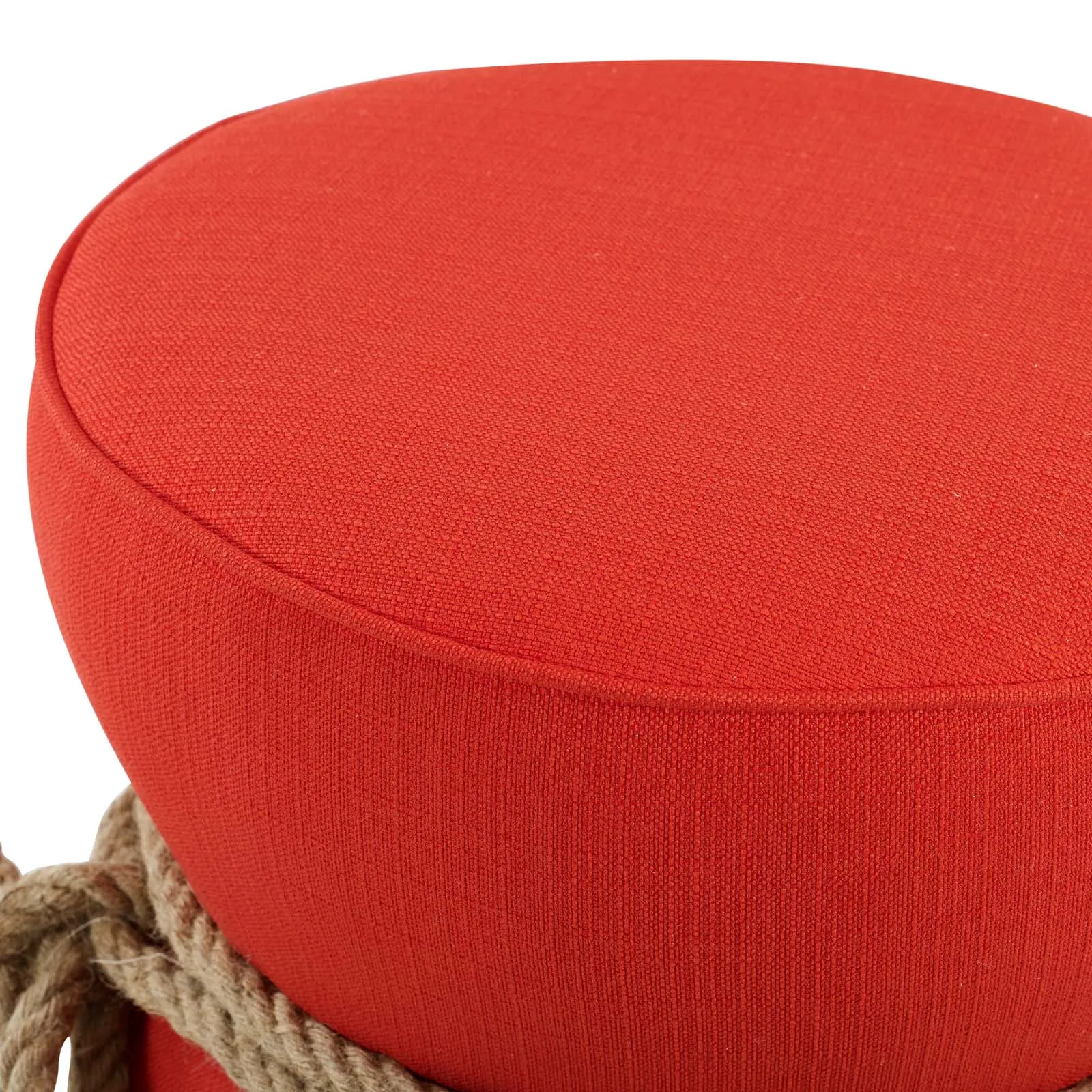 Beat Nautical Rope Upholstered Fabric Ottoman by Modway