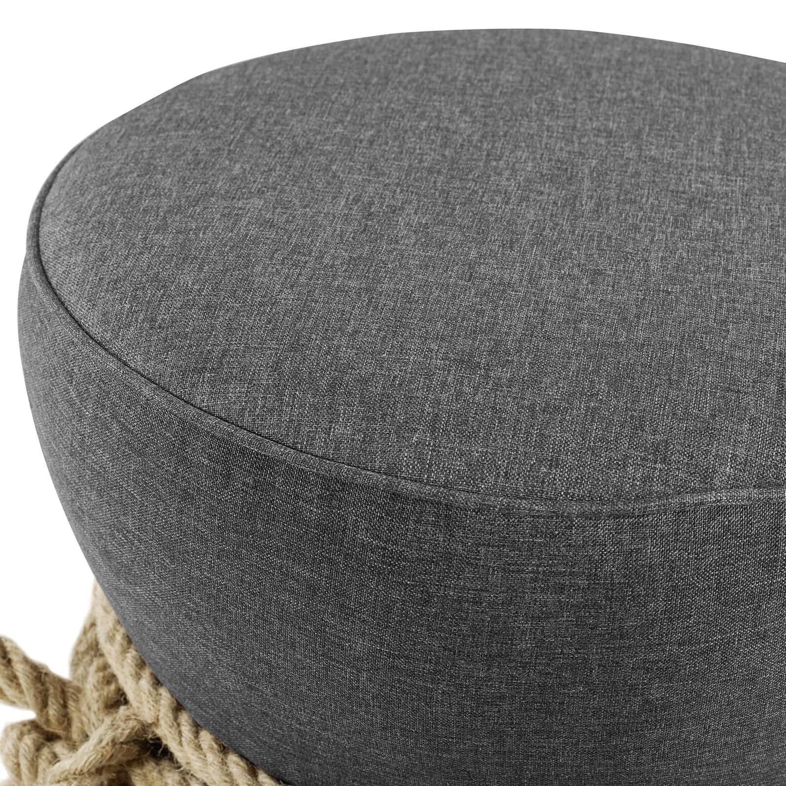 Beat Nautical Rope Upholstered Fabric Ottoman by Modway