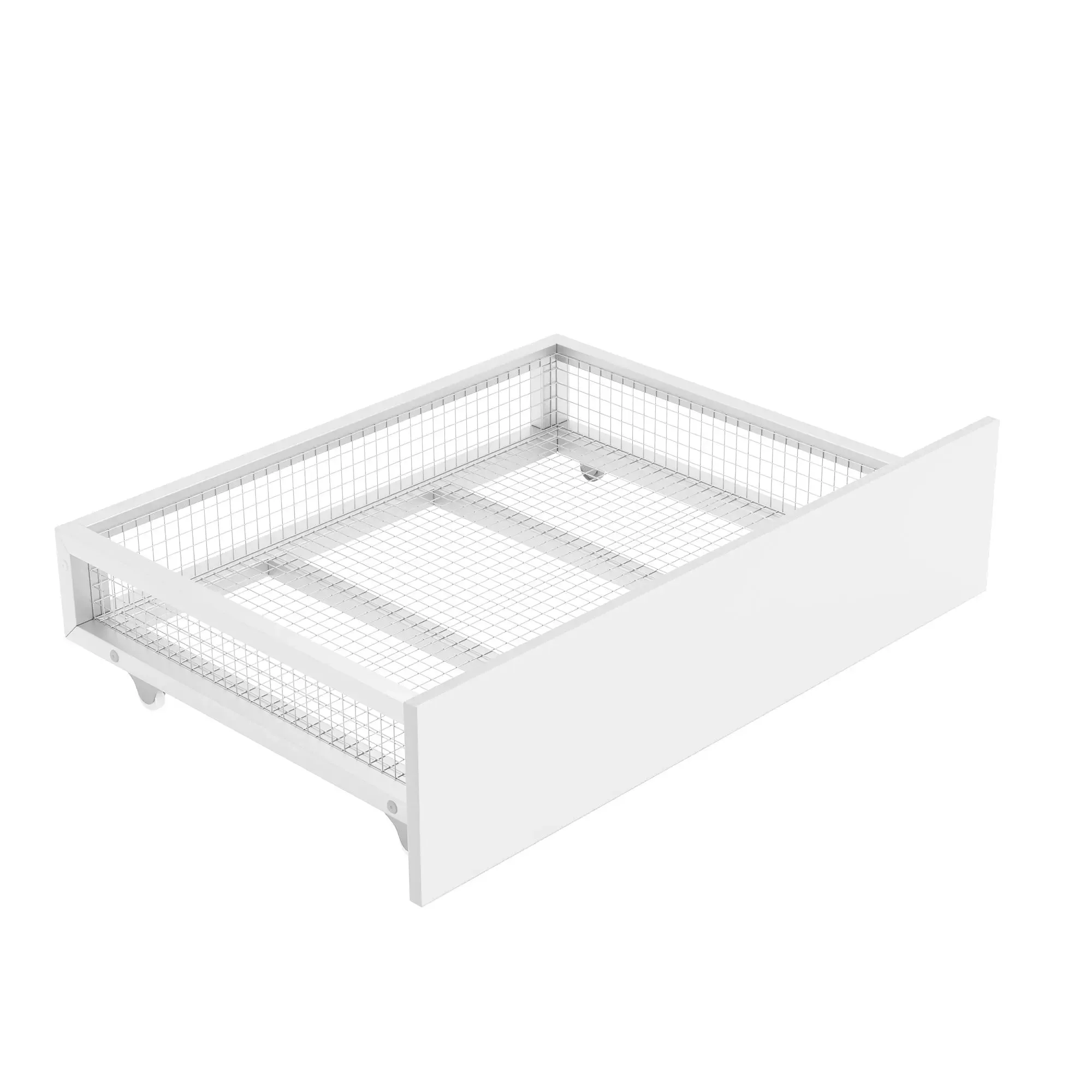 Bellemave® Full Size Metal House Bed with Two Drawers,Headboard and Footboard,Roof Design