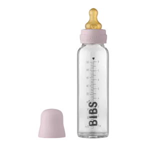 BIBS Glass Bottle Set 225ml - Dusky Lilac