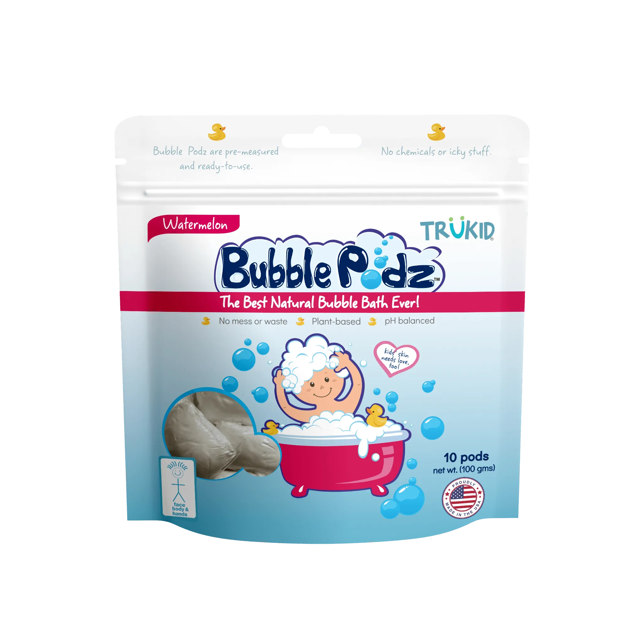 Bubble Podz: Watermelon Scented Bubble Bath