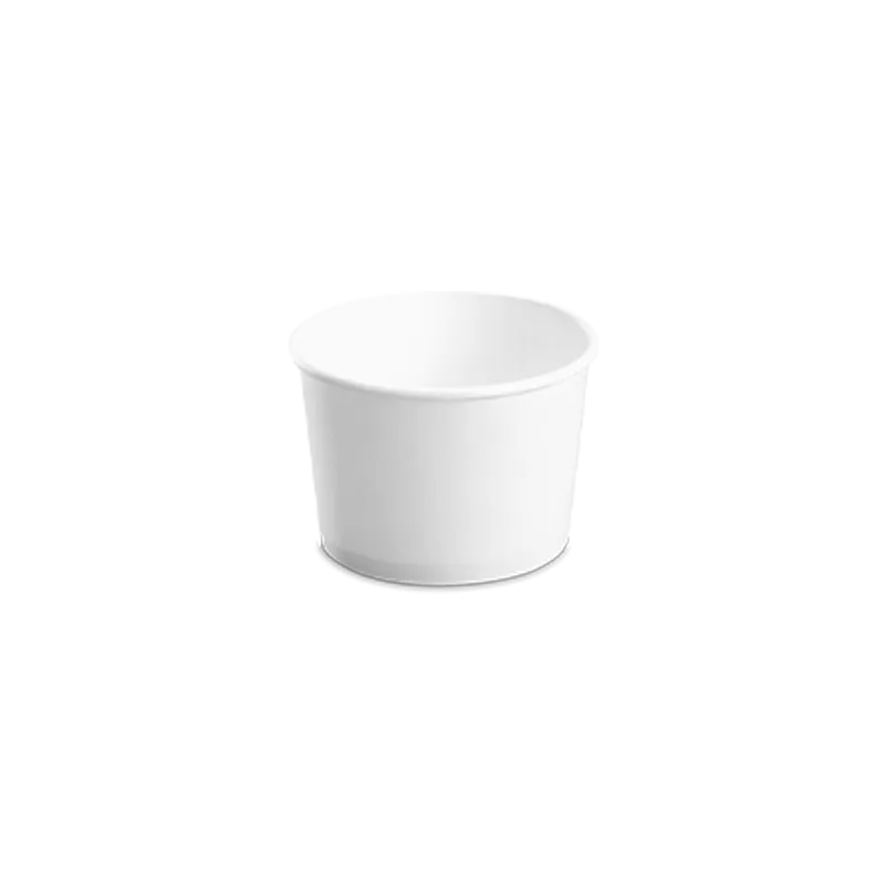 CCF 8OZ(D90MM) Yogurt Paper Cup (Hot/Cold Use) - White 1000 Pieces/Case