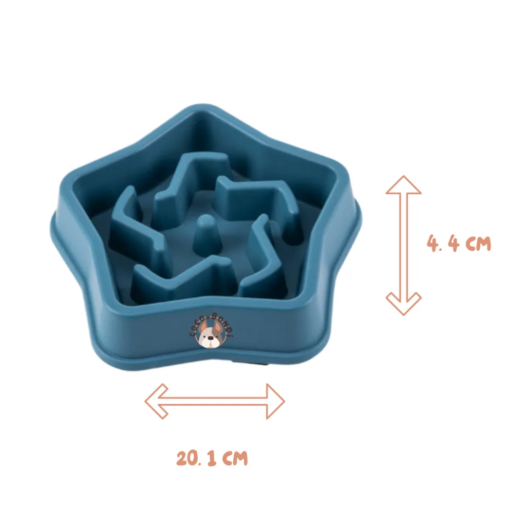 Dog Slow Feeder Bowl: Blue