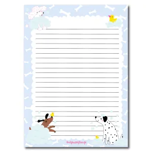 Double-sided Notepad: Bathtime Dogs