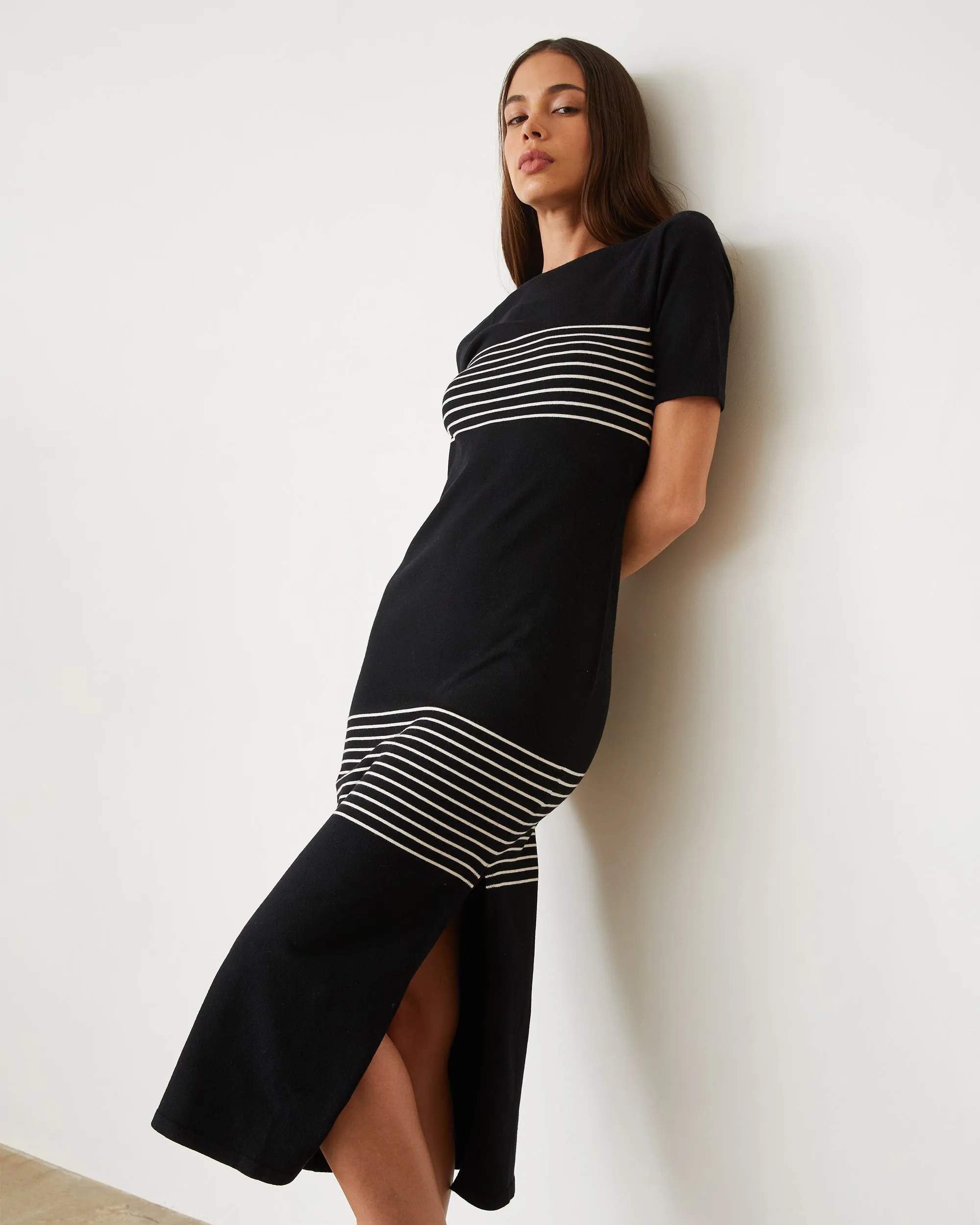 Light Soft Knit Stripe Dress