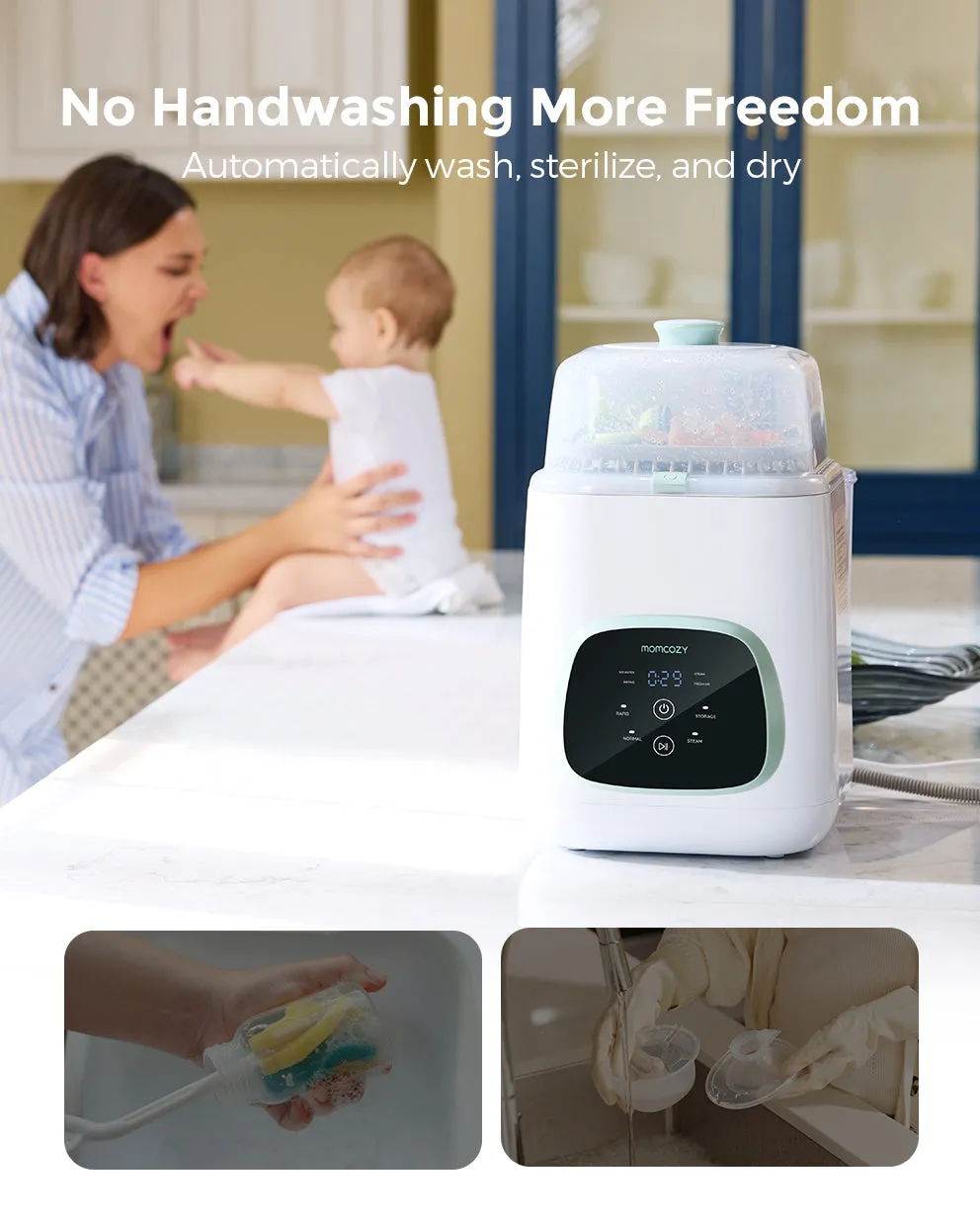 Momcozy KleanPal Pro Baby Bottle Washer and Sterilizer