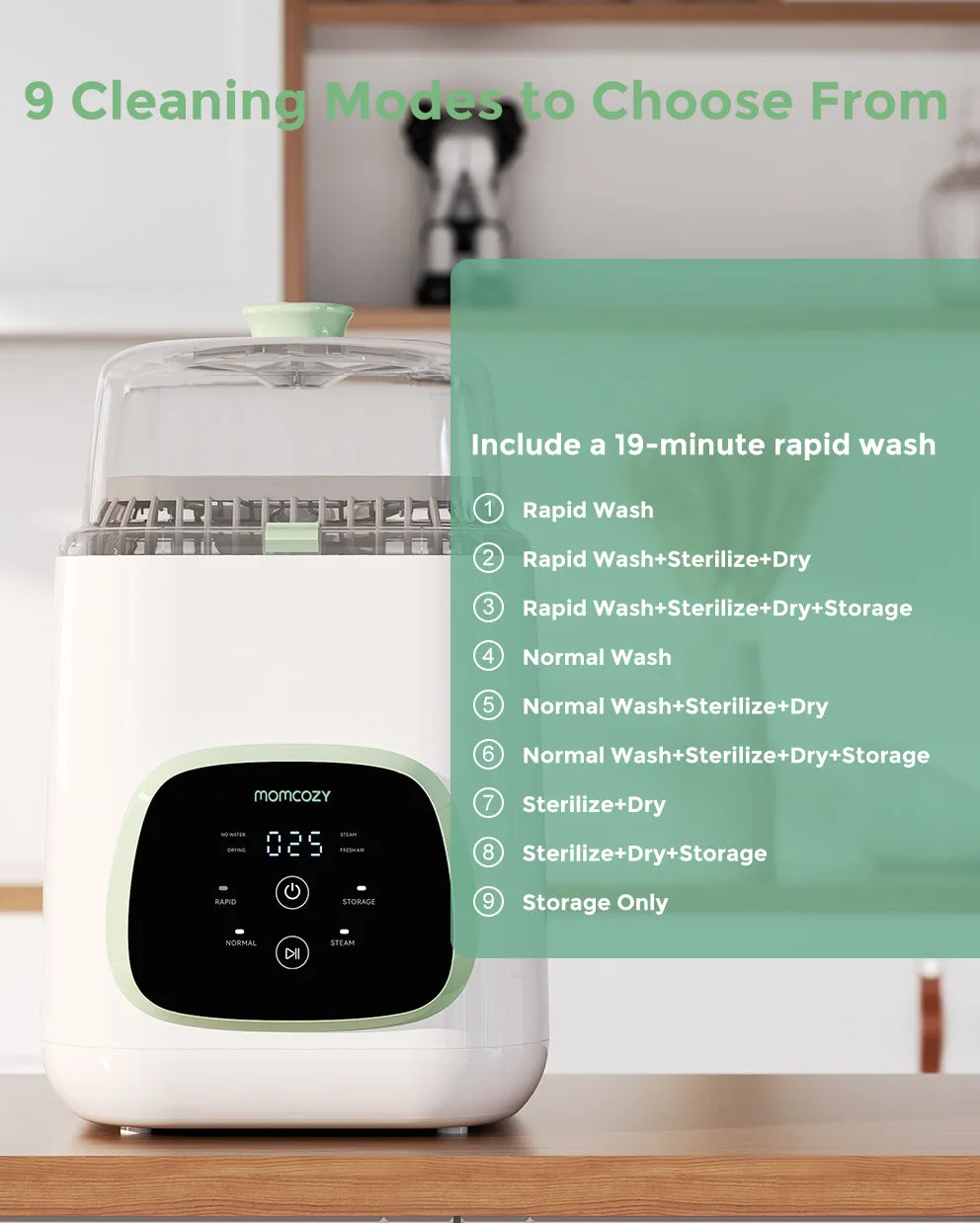 Momcozy KleanPal Pro Baby Bottle Washer and Sterilizer