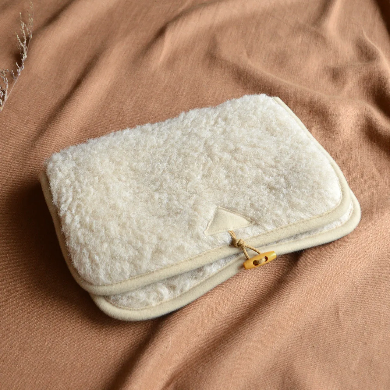 Nappy Travel Pouch - 100% Wool Teddy Fleece