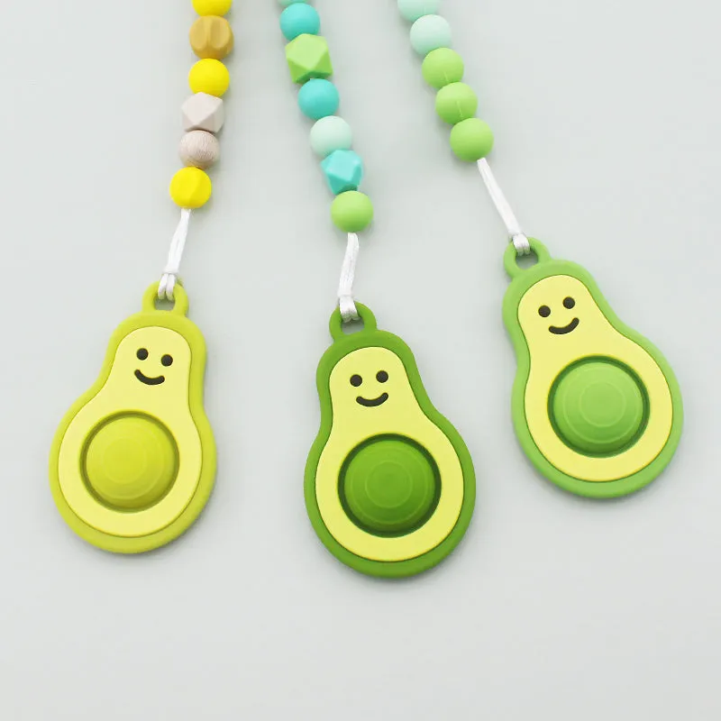 New Baby Teether- Avocado Design