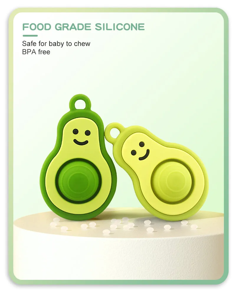 New Baby Teether- Avocado Design