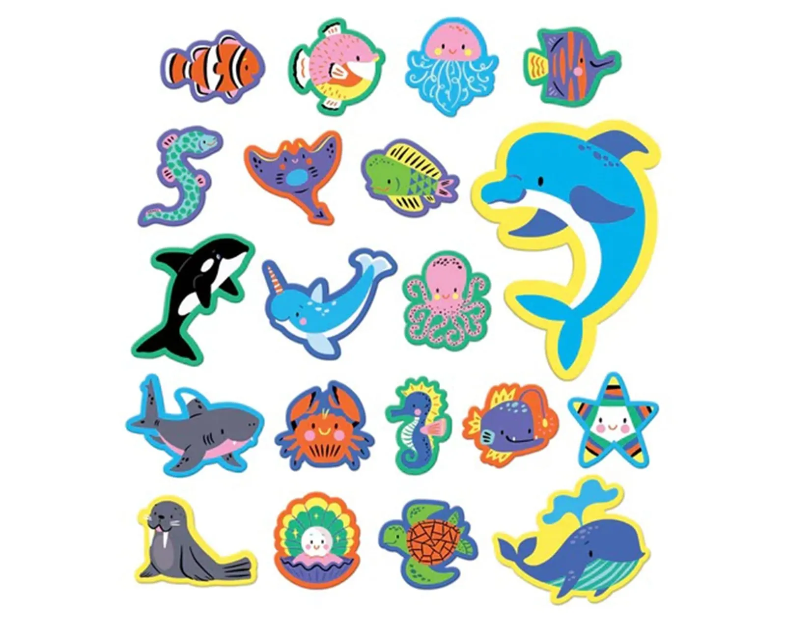 Ocean Life Stickable Foam Bath Shapes