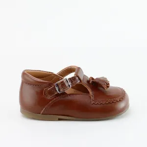 Papanatas Ajax Brown Baby Tassel T-Strap