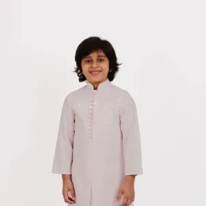 Pre-Order : BABY PINK KURTA  WITH WHITE PAJAMA  for Boys