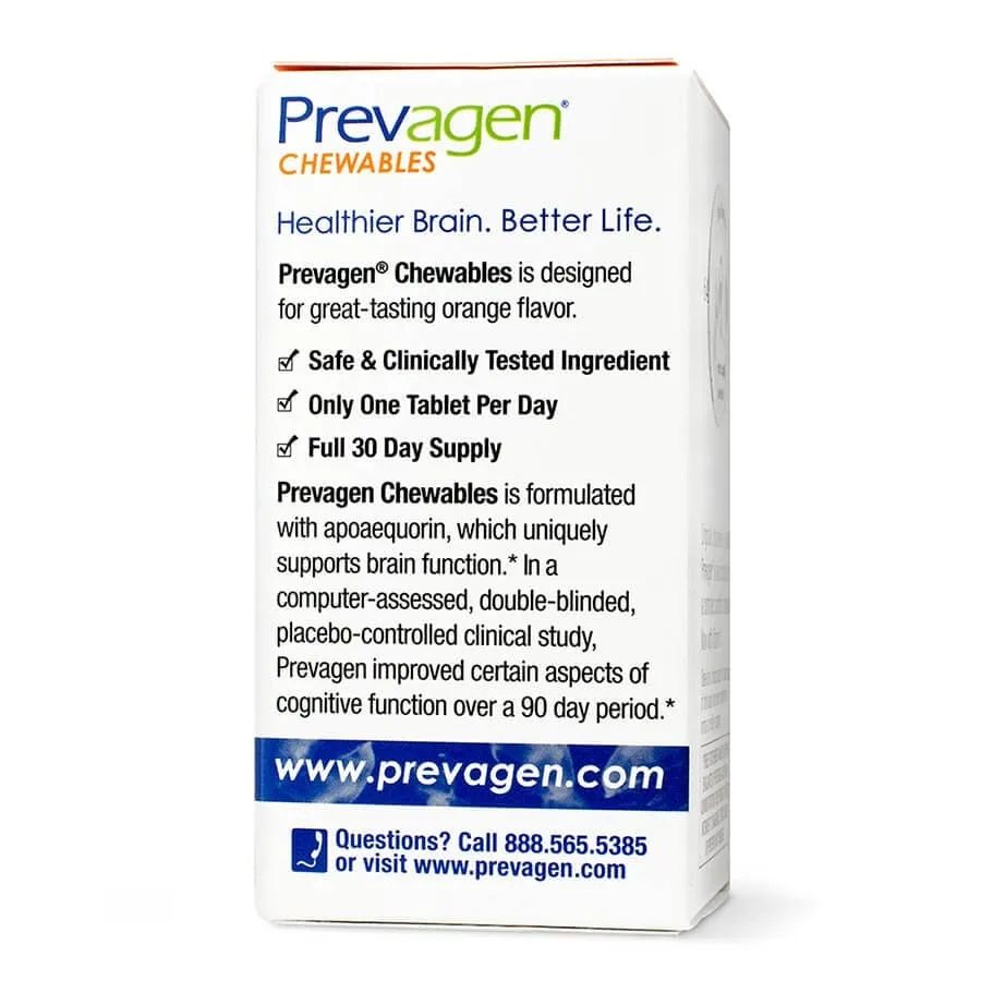 Prevagen® Regular Strength Orange Flavor Chewables ECE 10mg, 30count