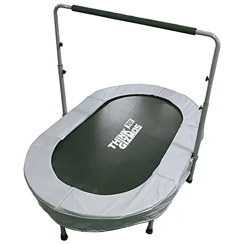 Think Gizmos XN015 Aero Duo Trampoline with Handle. Safe Trampoline for Older Kids can Support 2 Kids or Adults - Suitable for Indoors or Outdoor Exercise